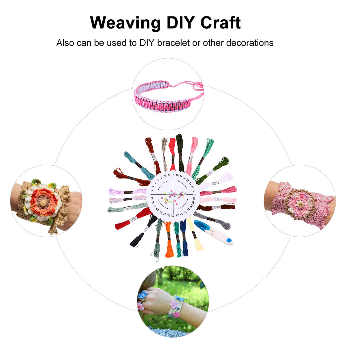 Embroidery Craft - Paket Peralatan Pembuatan Gelang Persahabatan, Alat