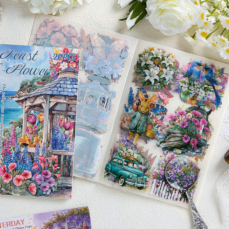 20 buah/buku stiker hewan peli - Embellishments For Scrapbooking ulasan dan harga