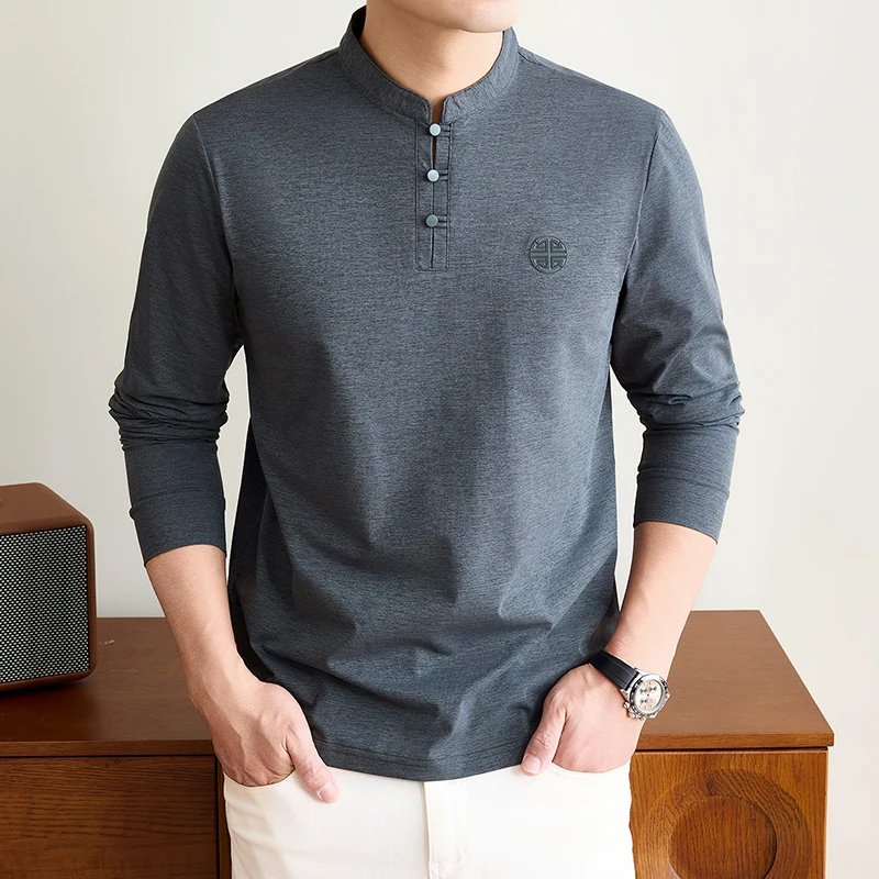 Kaos Lengan Panjang Kerah Mand - Embellish Knit ulasan dan harga
