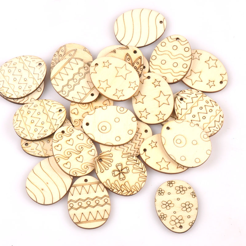 25 Buah Liontin Kerajinan Kayu - Embellishments For Scrapbooking ulasan dan harga