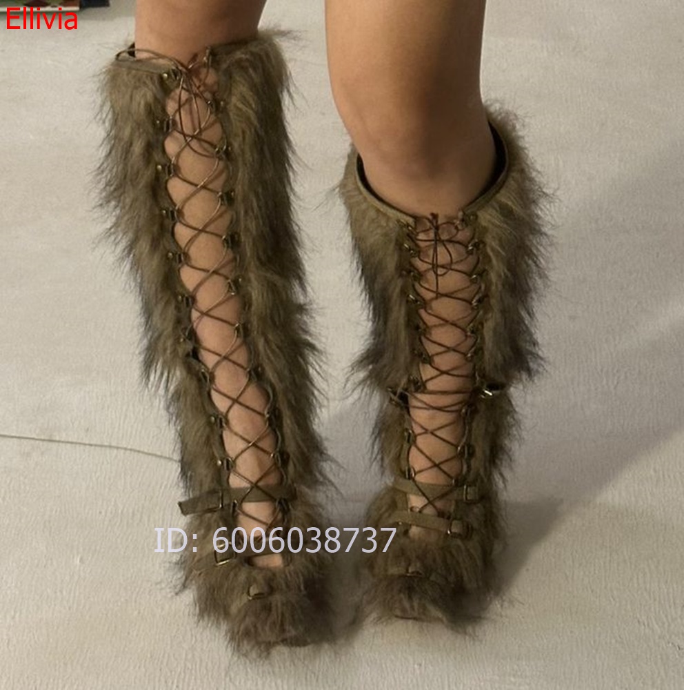 Sepatu bot setinggi lutut berb - Elastic Lace Trim ulasan dan harga
