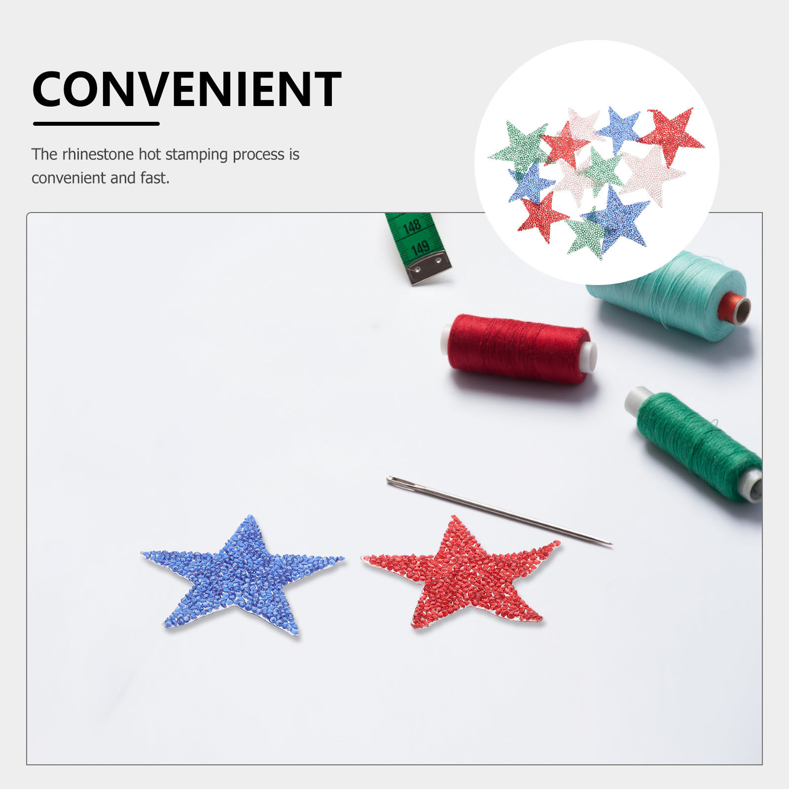 12 buah hiasan berbentuk binta - Embellishment Glue Craft ulasan dan harga