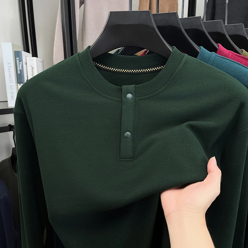 Kaos Henley Pria Model Longgar - Embellish Knit ulasan dan harga